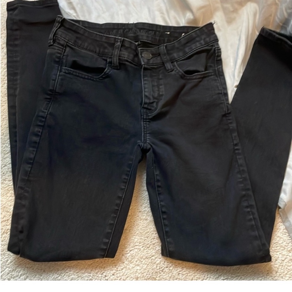 AE girls Black Jeans distressed good condition